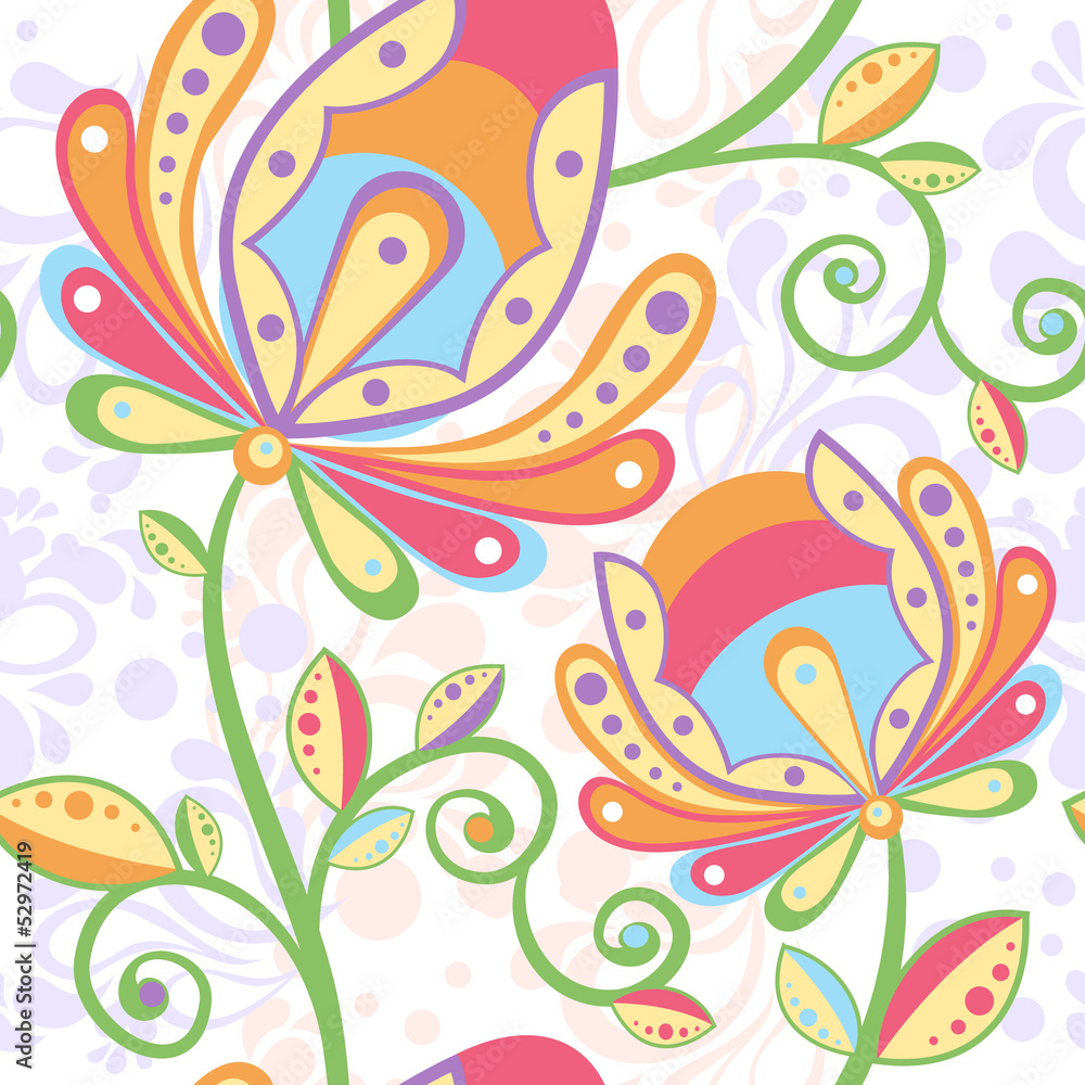 Ethnic floral seamless pattern Ethnic floral seamless pattern