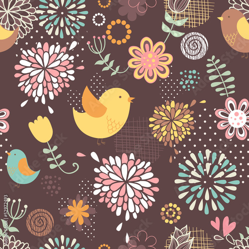 Summer lovely floral seamless pattern