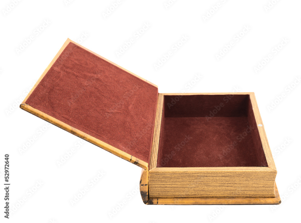 Book shaped casket or jewelry box isolated Book shaped casket or jewelry box isolated