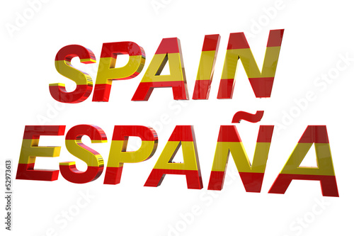 Spain 3d text