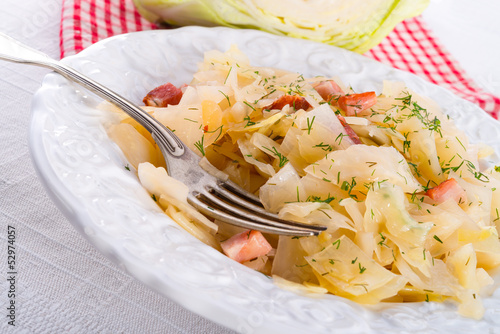 tasty braised cabbage vegetables photo