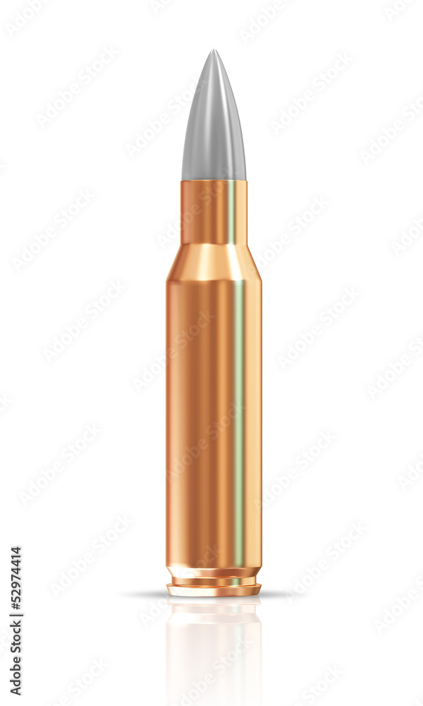 Rifle Bullet isolated on white background Rifle Bullet isolated on white background