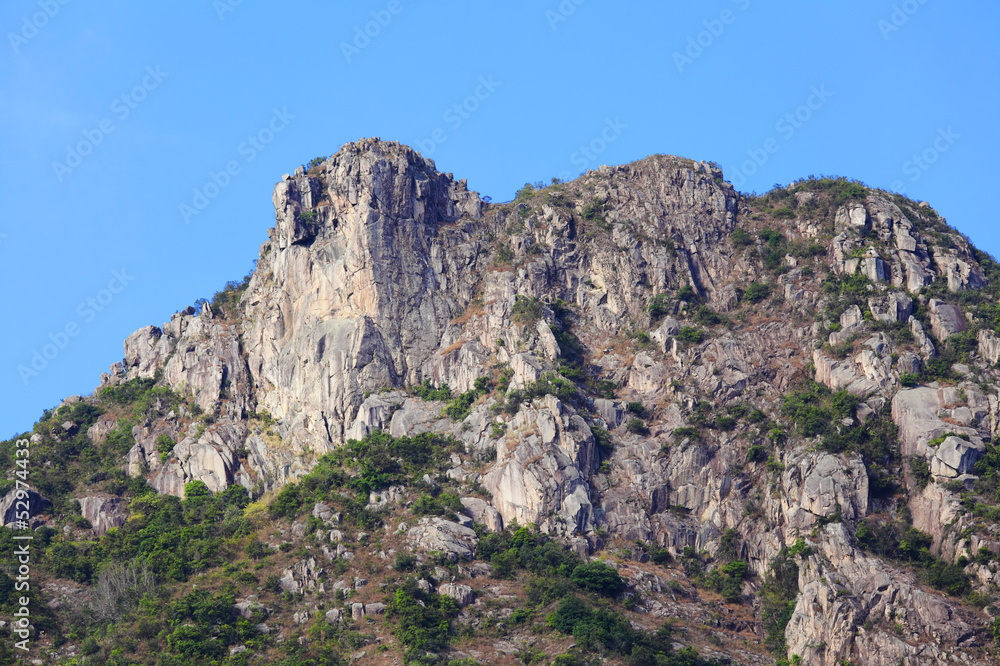 Lion rock mountain in Hong Kong