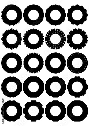 Tires for wheels.