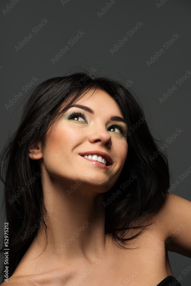 Portrait of a young beautiful brunette woman Portrait of a young beautiful brunette woman