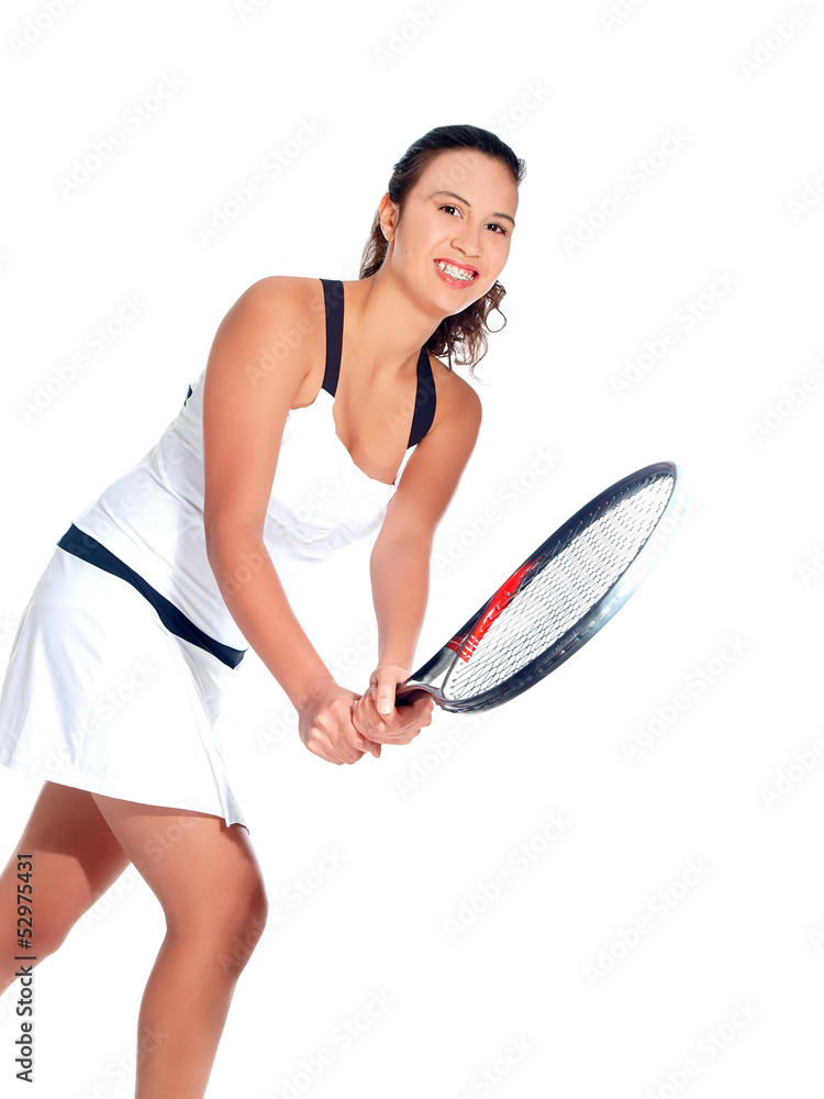 mädchen spielt tennis