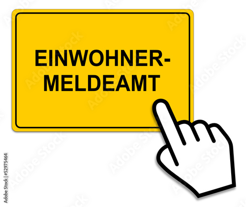 Ortsschild Cursor EInwohnemeldeamt