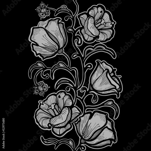 Vertikal Seamless Pattern white Lace