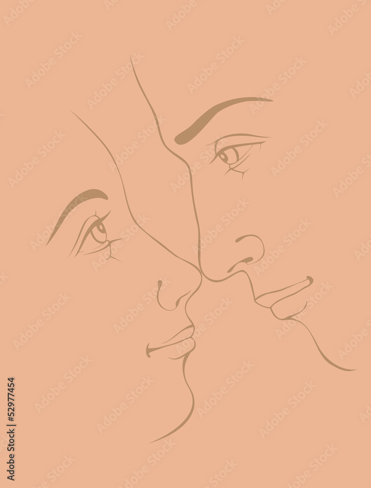 vector illustration of loving man and woman on pink background vector illustration of loving man and woman on pink background