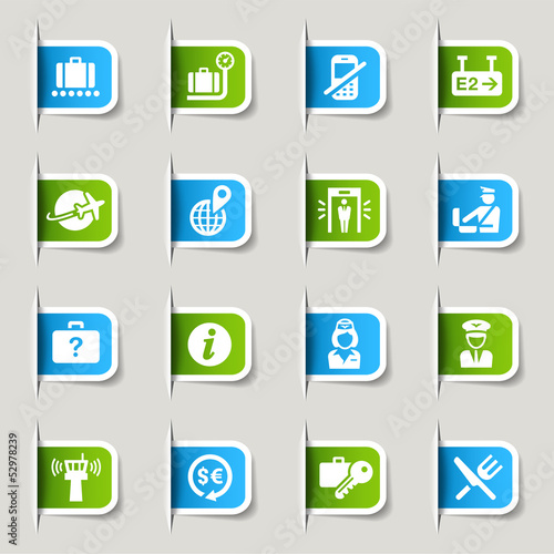 Label - Airport and Travel icons
