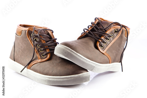 men's shoes on white background. Male shoes over white