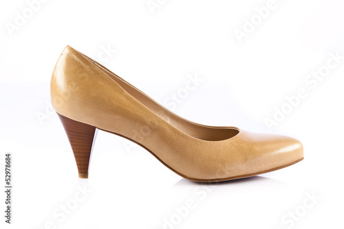 women shoes on white background.