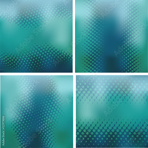 set of halftones background. vector illustration.
