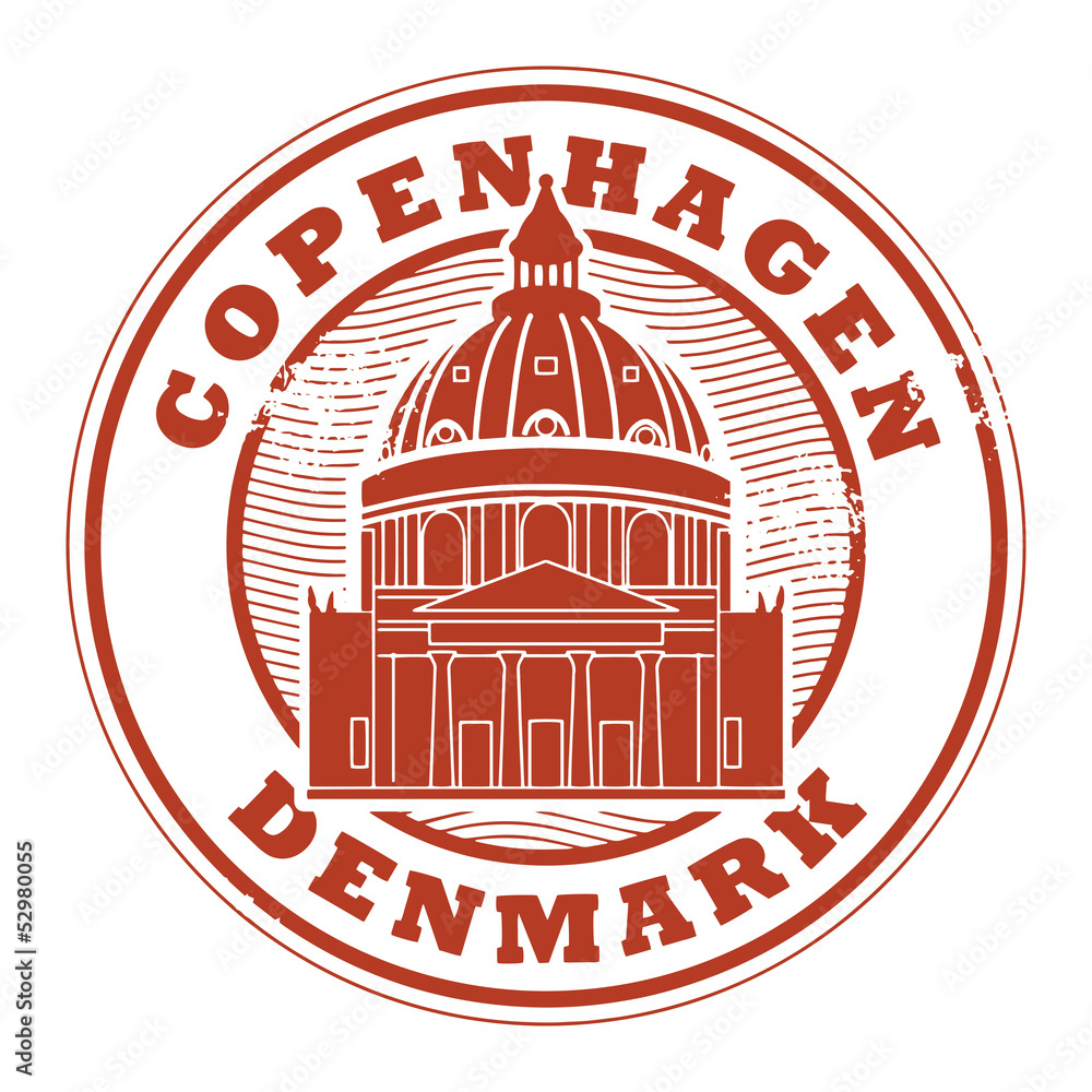 Photography Stamp with words Copenhagen, Denmark inside, vector