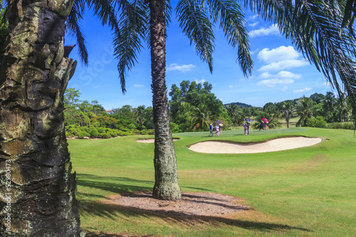Scenic golf course in thailand