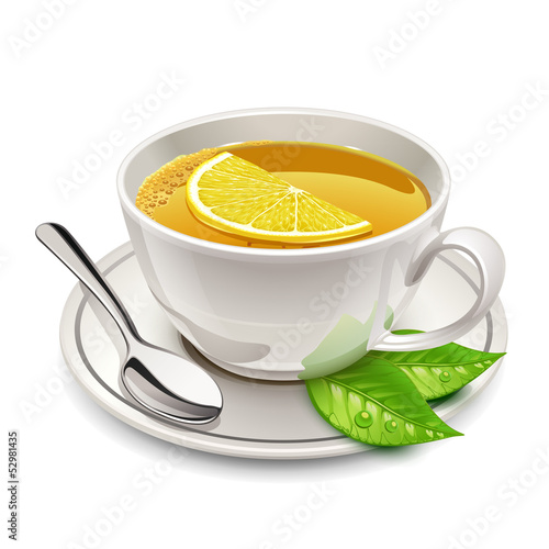 cup of tea with lemon