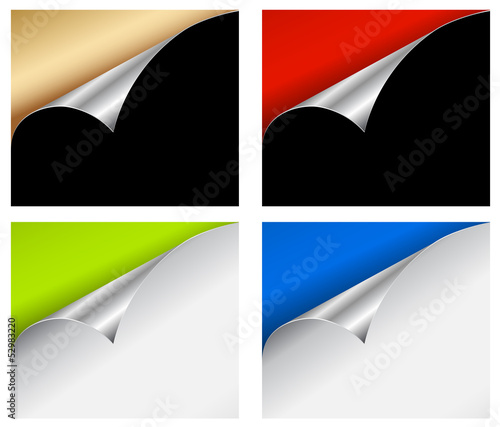 curled page template