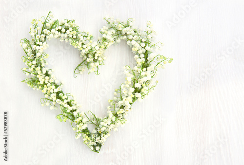 Flower wreath of lilys of valley