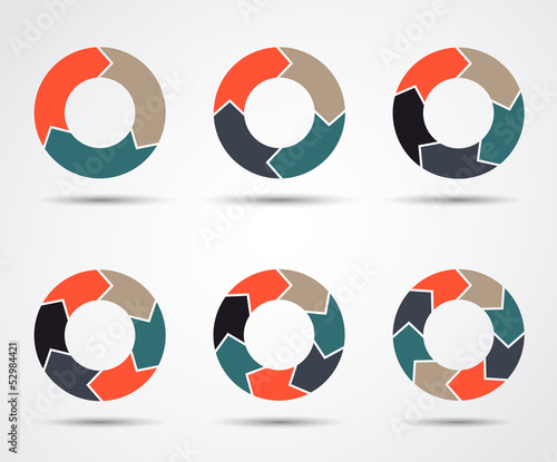 Circle arrows set