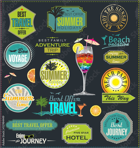 Summer stamps and labels