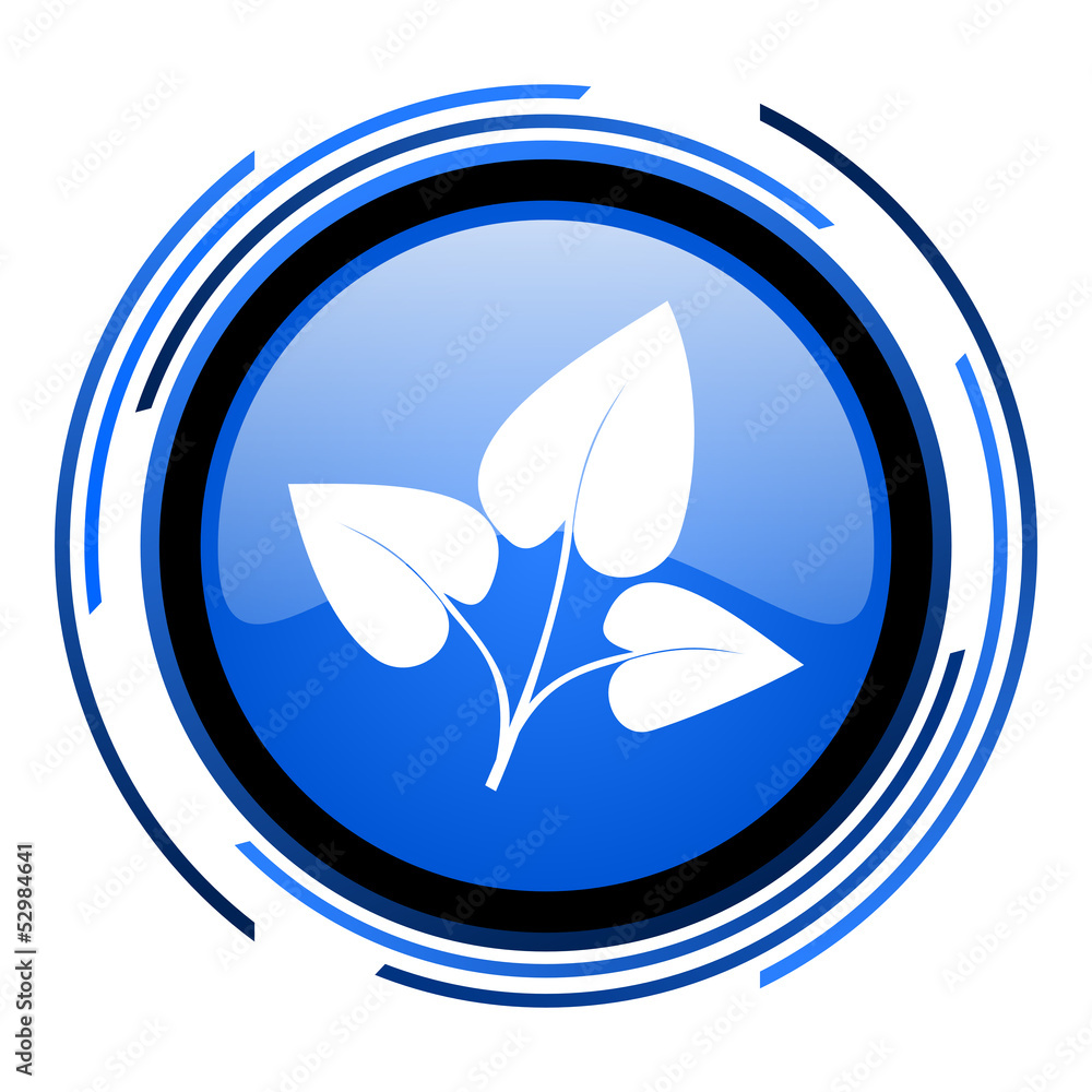 eco circle blue glossy icon eco circle blue glossy icon