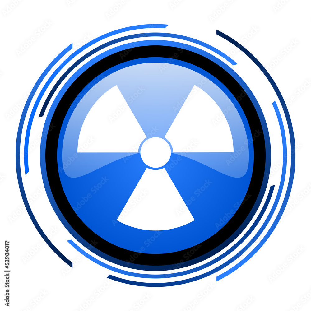 radiation circle blue glossy icon radiation circle blue glossy icon