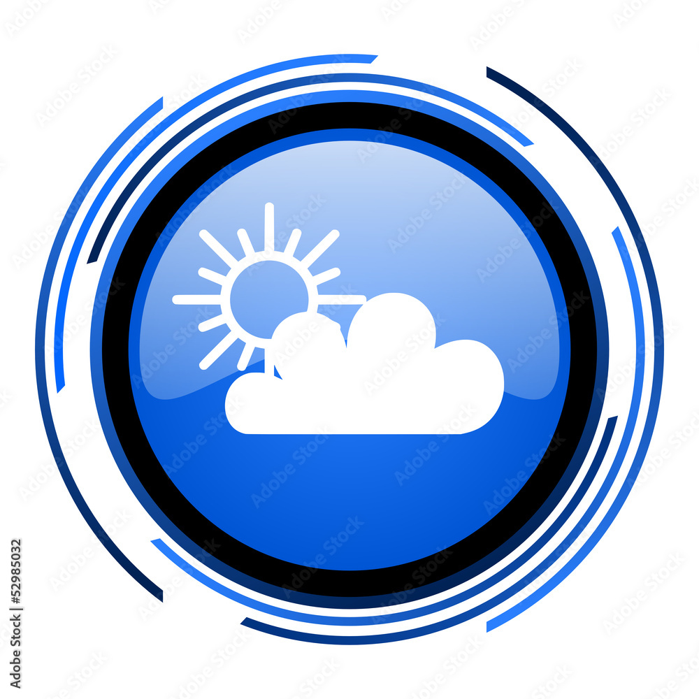 weather forecast circle blue glossy icon weather forecast circle blue glossy icon