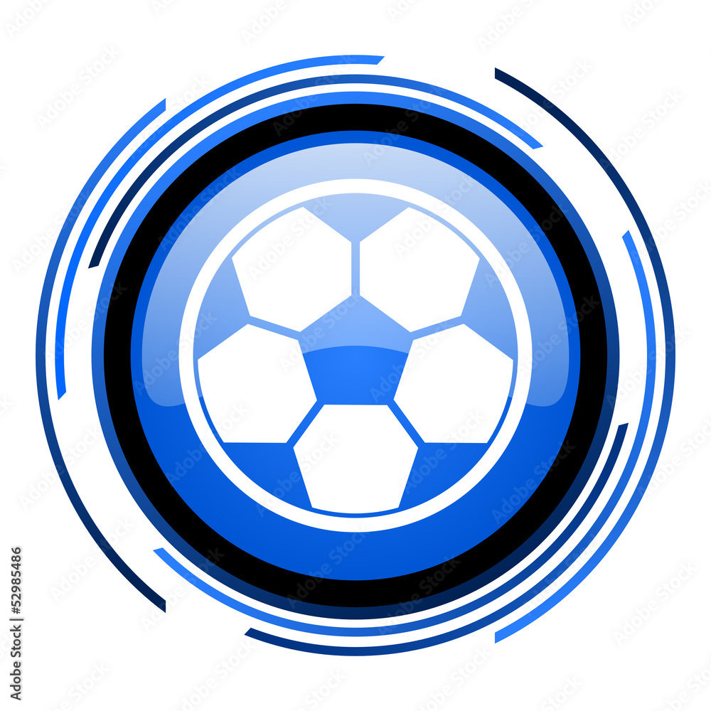 soccer circle blue glossy icon soccer circle blue glossy icon