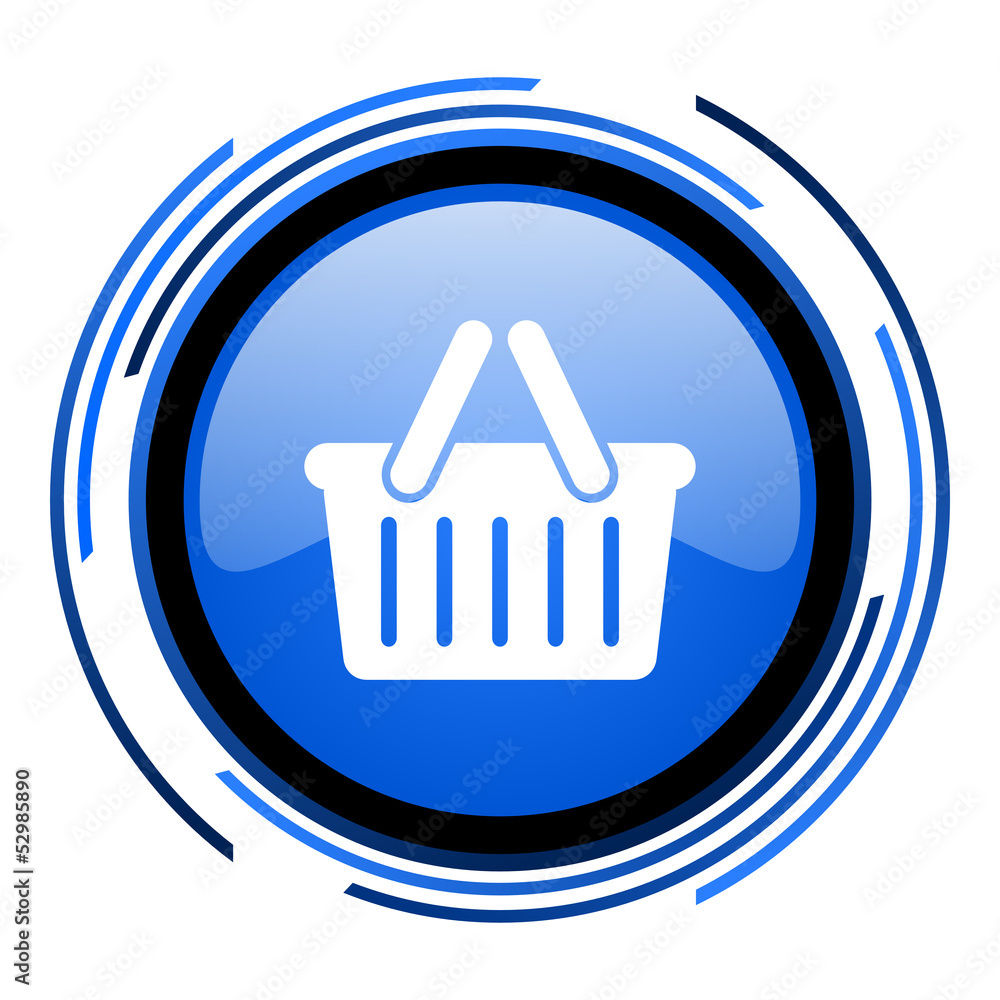 shopping cart circle blue glossy icon shopping cart circle blue glossy icon