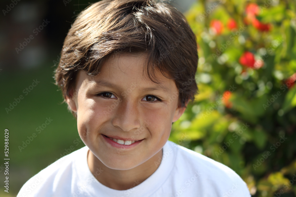 Young smiling boy in the park Young smiling boy in the park