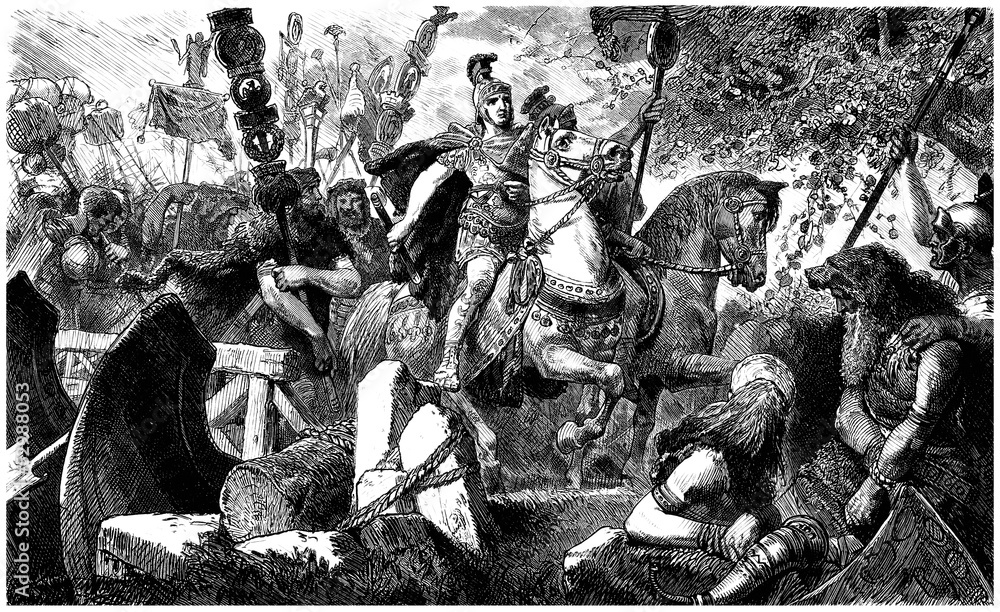 Naklejka premium Ancient Rome : Invading Germania