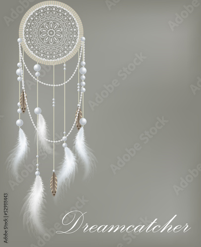 Dreamcatcher with lace and beads