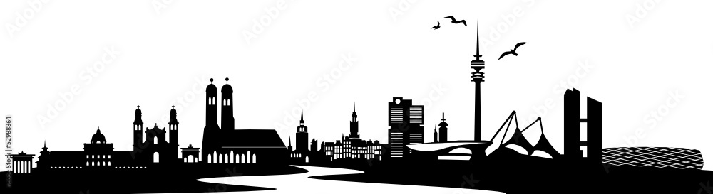 Naklejka premium München Skyline