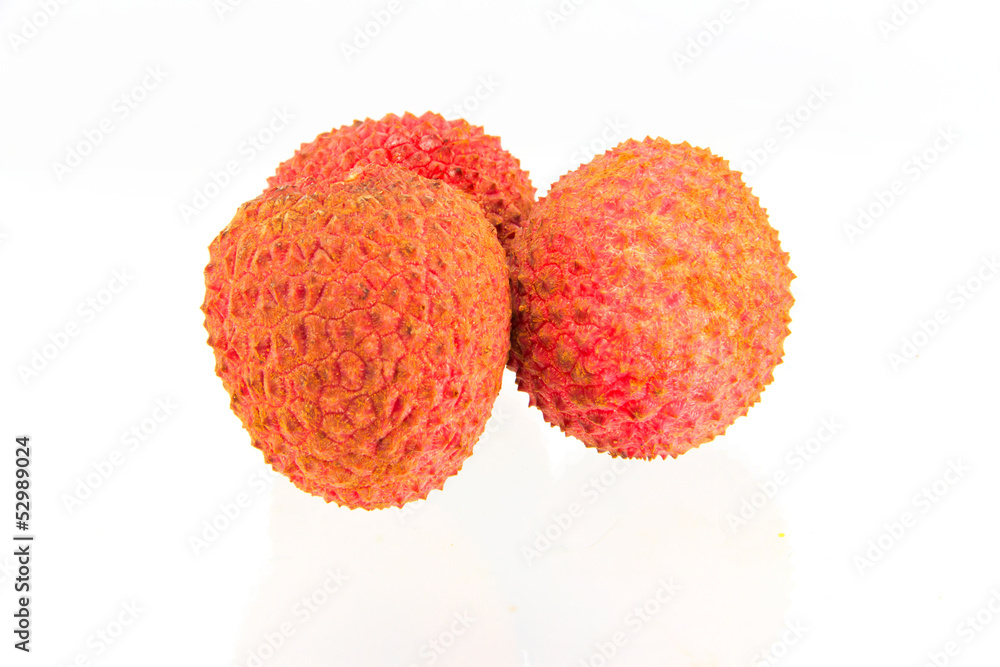fresh lychees isolated on white background fresh lychees isolated on white background