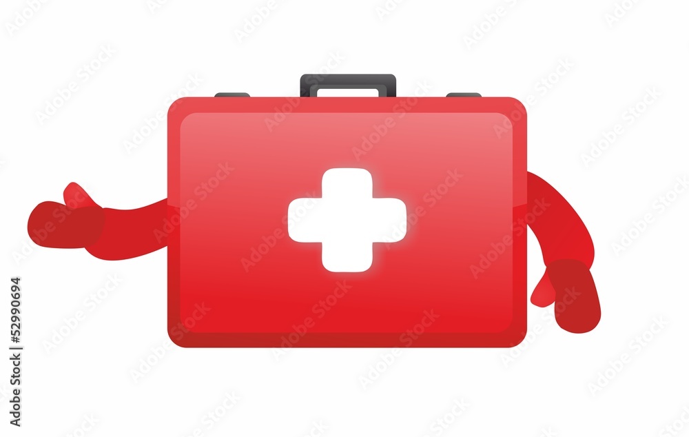 Obraz premium Happy first aid kit - isolated