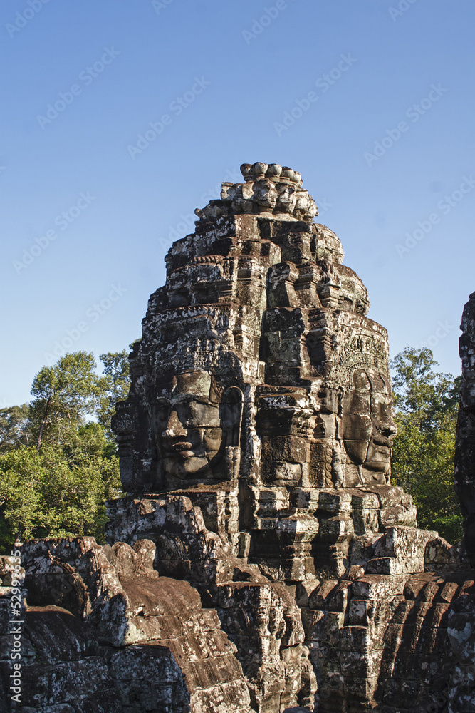 bayon temple angkor thom siem reap cambodia