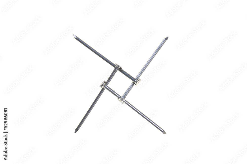 Four nails, top view Four nails, top view