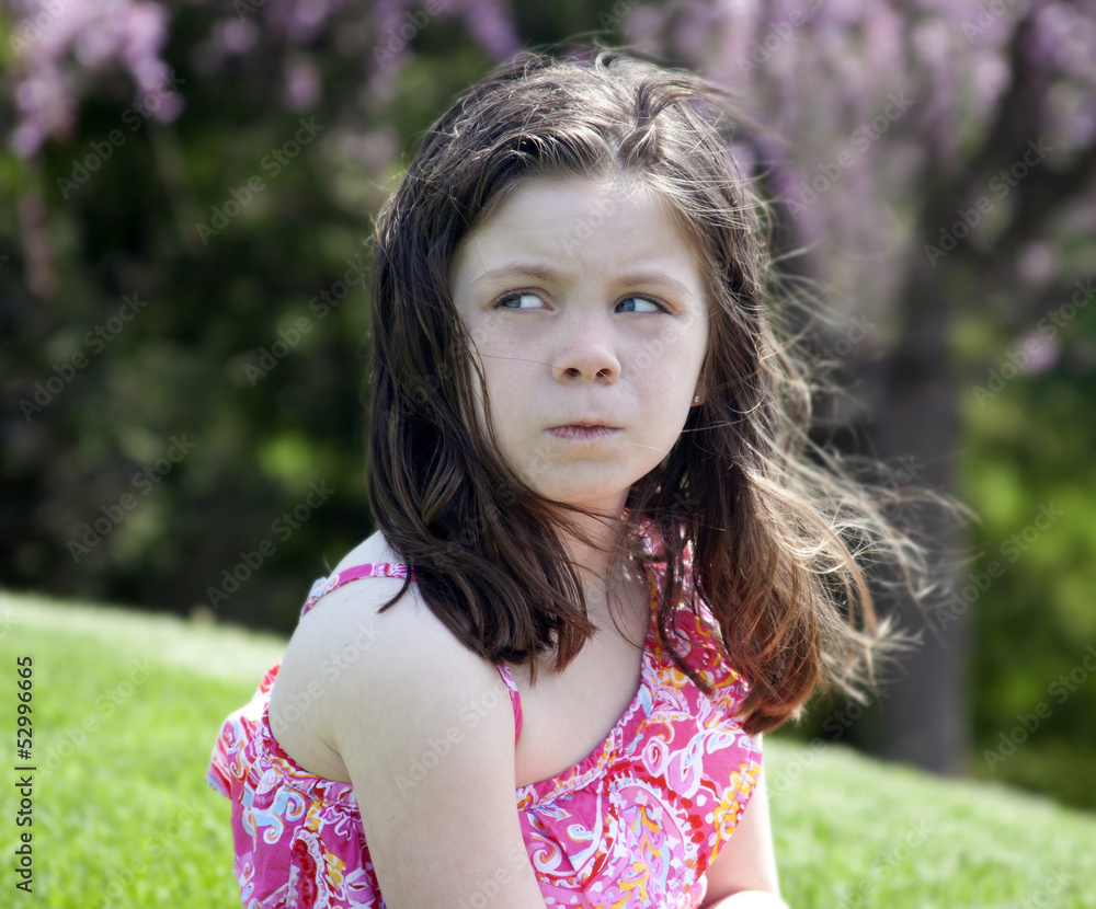 Annoyed little girl Annoyed little girl