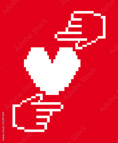 heart pixel design