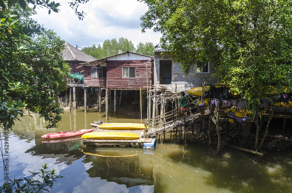 Fishing village on the shore. Thailand Fishing village on the shore. Thailand