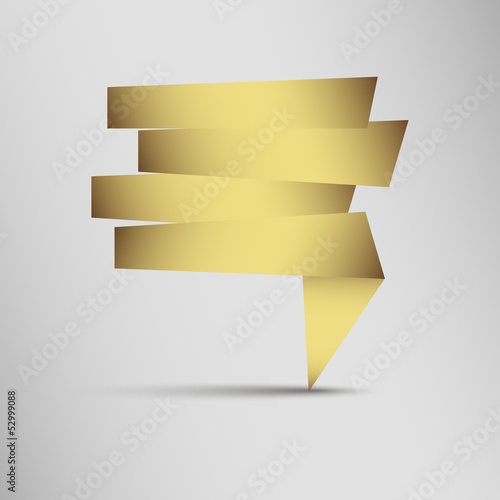 Vector illustration of Origami chat bubble