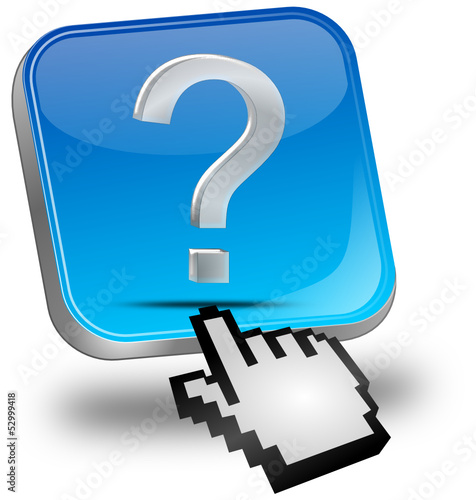 Button mit Fragezeichen mit Cursor