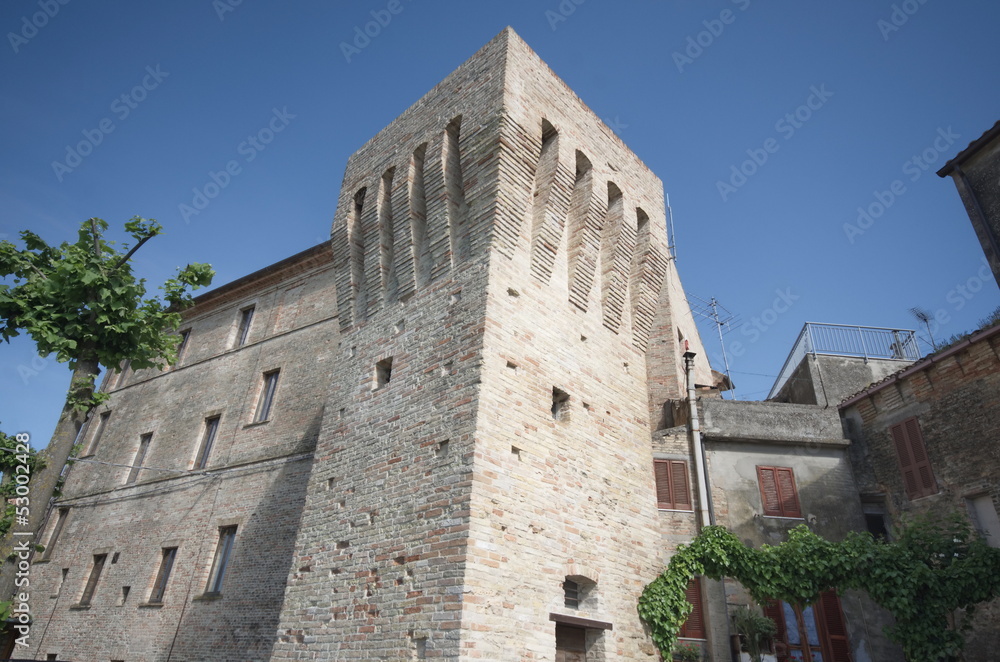 Acquaviva Picena, tower outside the walls Acquaviva Picena, tower outside the walls