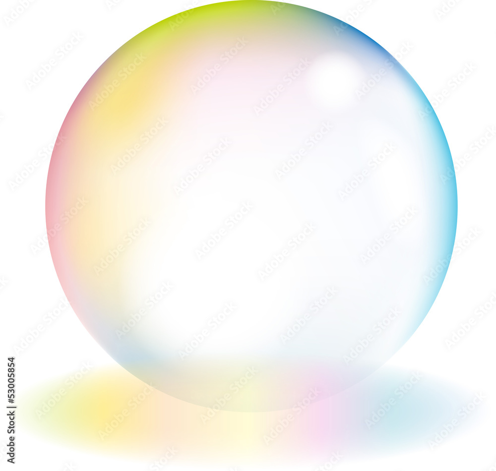 Obraz premium 虹色のシャボン玉、ボール