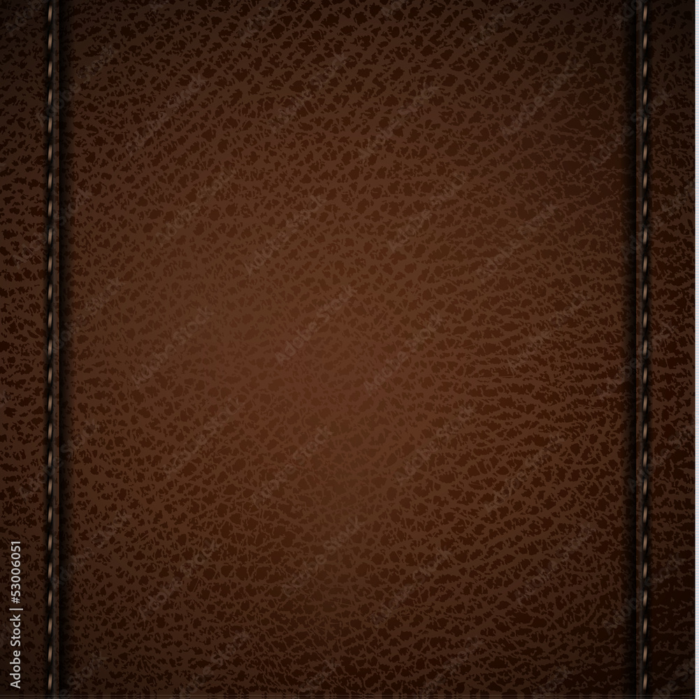 Fotografía Brown leather background with stitches
