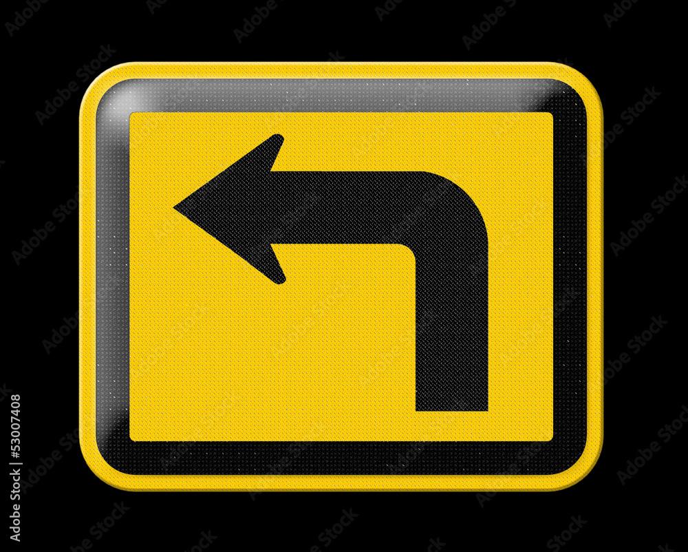 A yellow arrow sign A yellow arrow sign