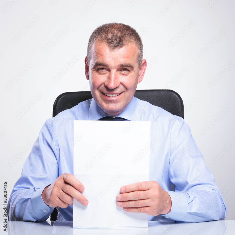 old business man with documents old business man with documents