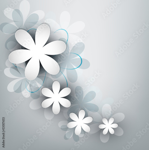 vector congratulatory background with flowers