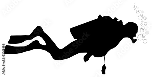 Taucher Silhouette