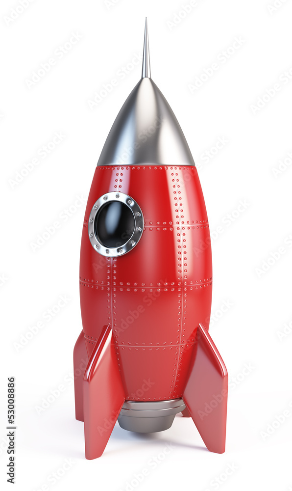 Rocket space ship isolated on white Rocket space ship isolated on white